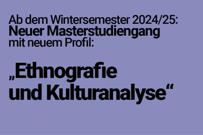Ankündigung neuer Masterstudiengang