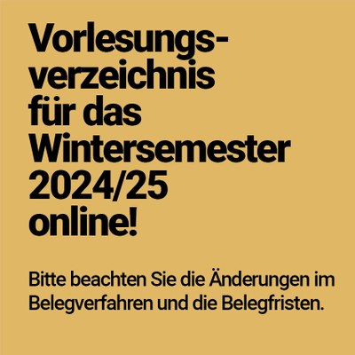 Vorlesungsverzeichnis WiSe 2024/25 online