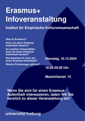 Erasmus + Infoveranstaltung am 10. Dezember 2024 ab 18.00 Uhr!!!
